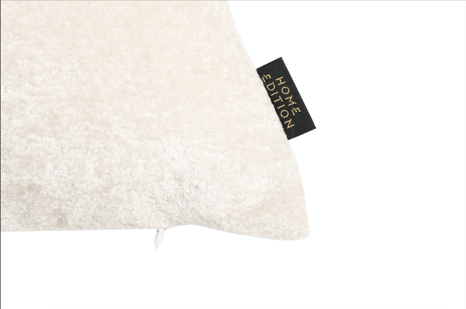 Ivory Fur Rectangle Cushion Cover