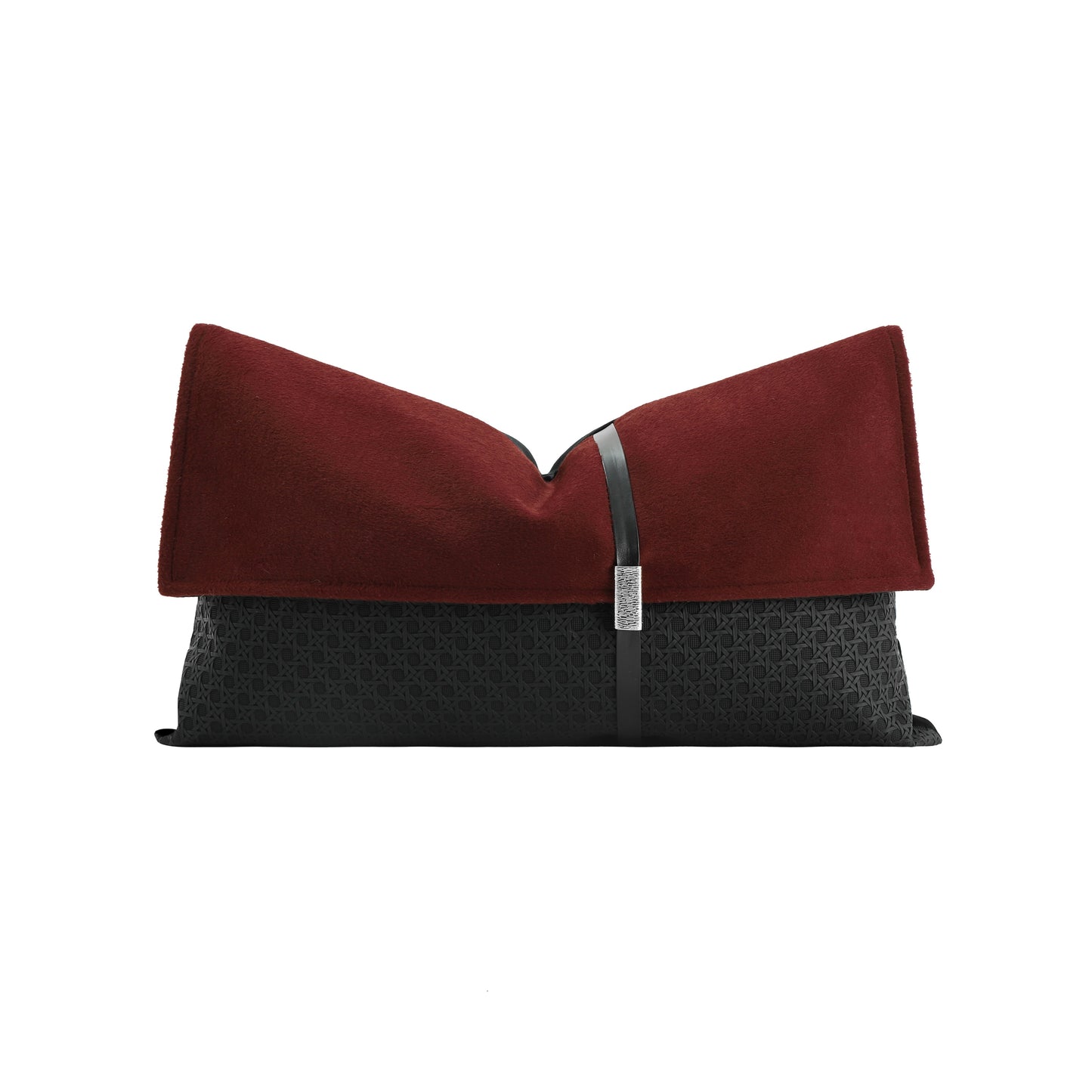 Crimson Rectangle Cushion Cover