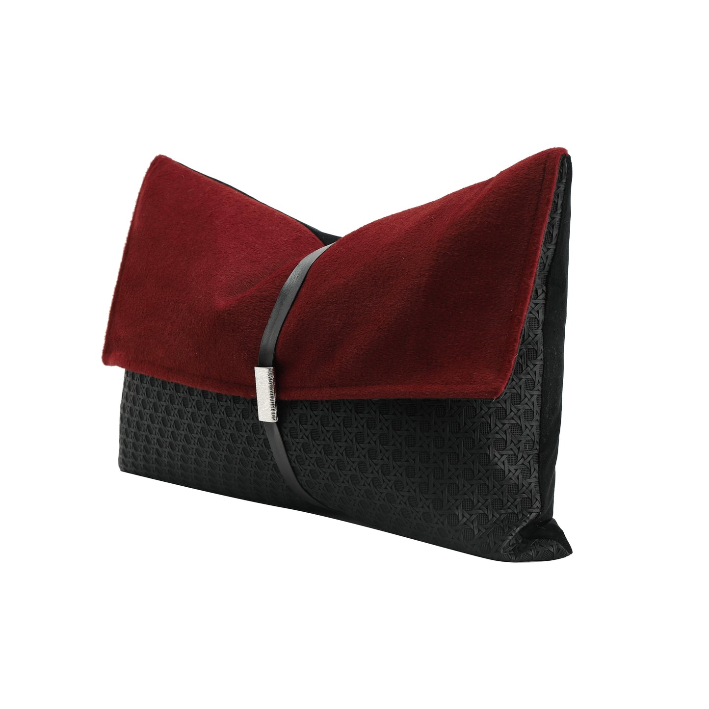 Crimson Rectangle Cushion Cover