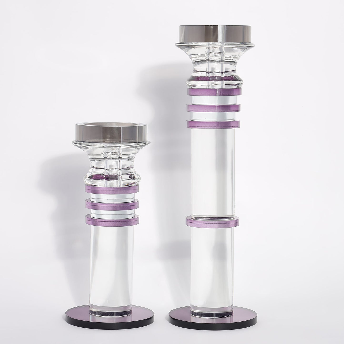 Plum Candle Holders - (Set of 2)