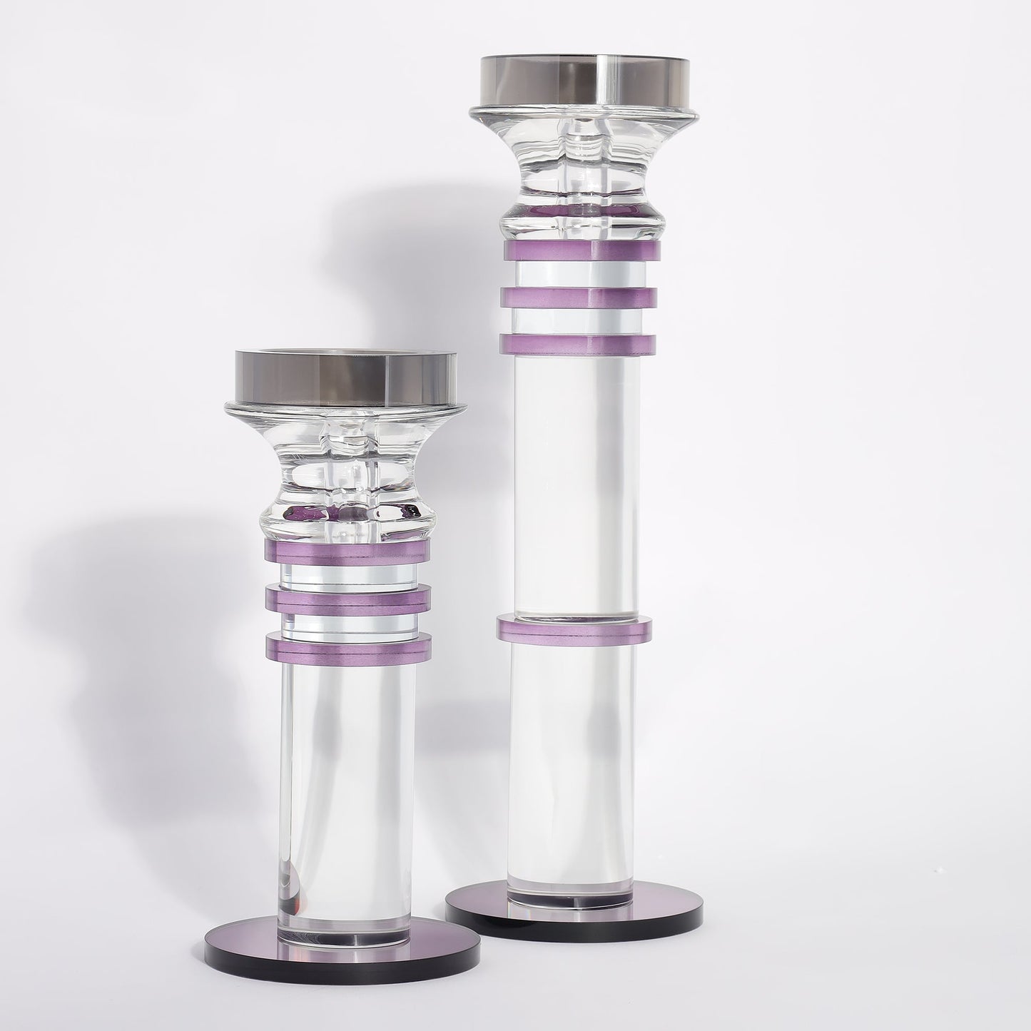 Plum Candle Holders - (Set of 2)