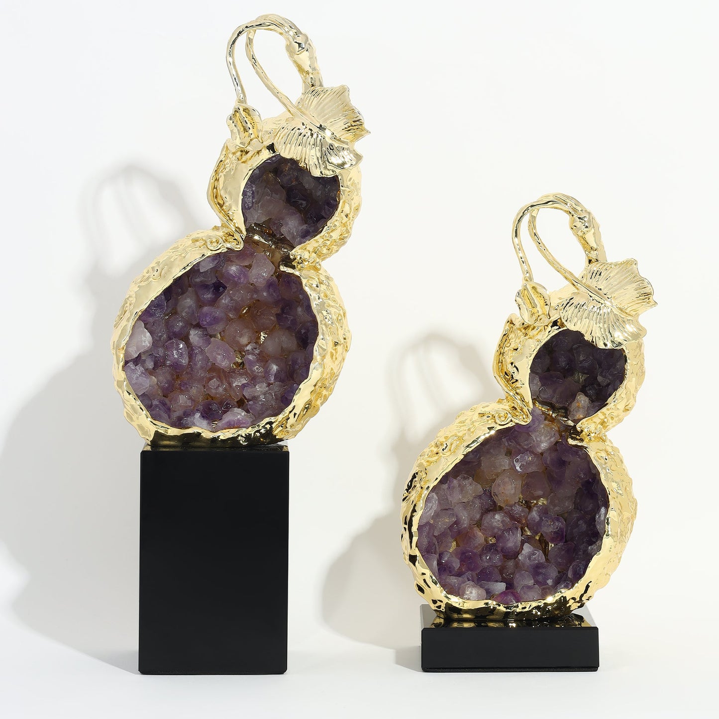 Aurora Amethyst Sculpture - Set of 2