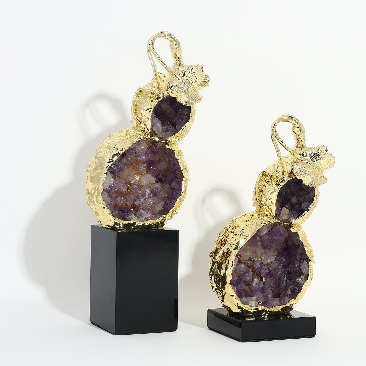 Aurora Amethyst Sculpture - Set of 2