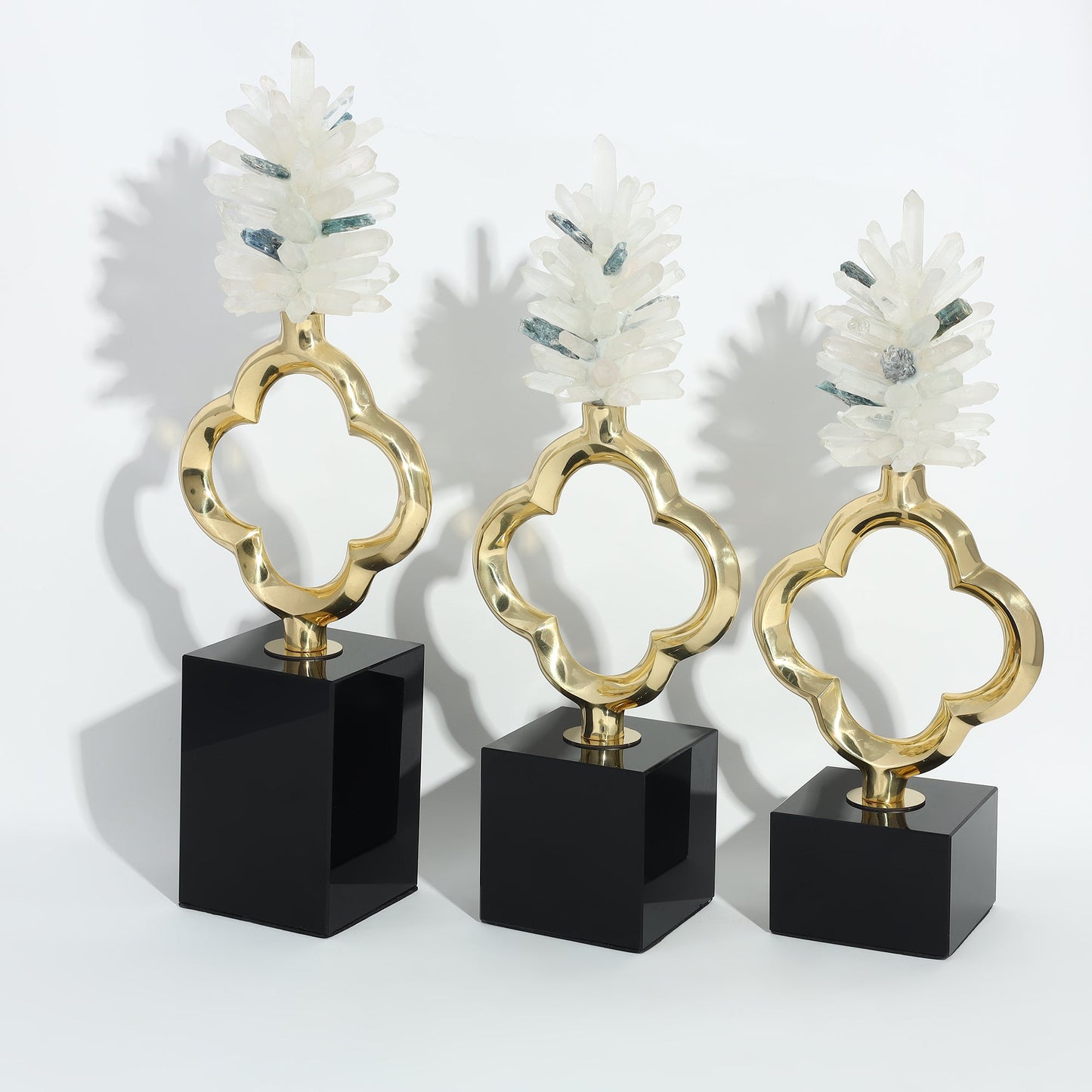 Carnation Sculpture Black - Set of 3