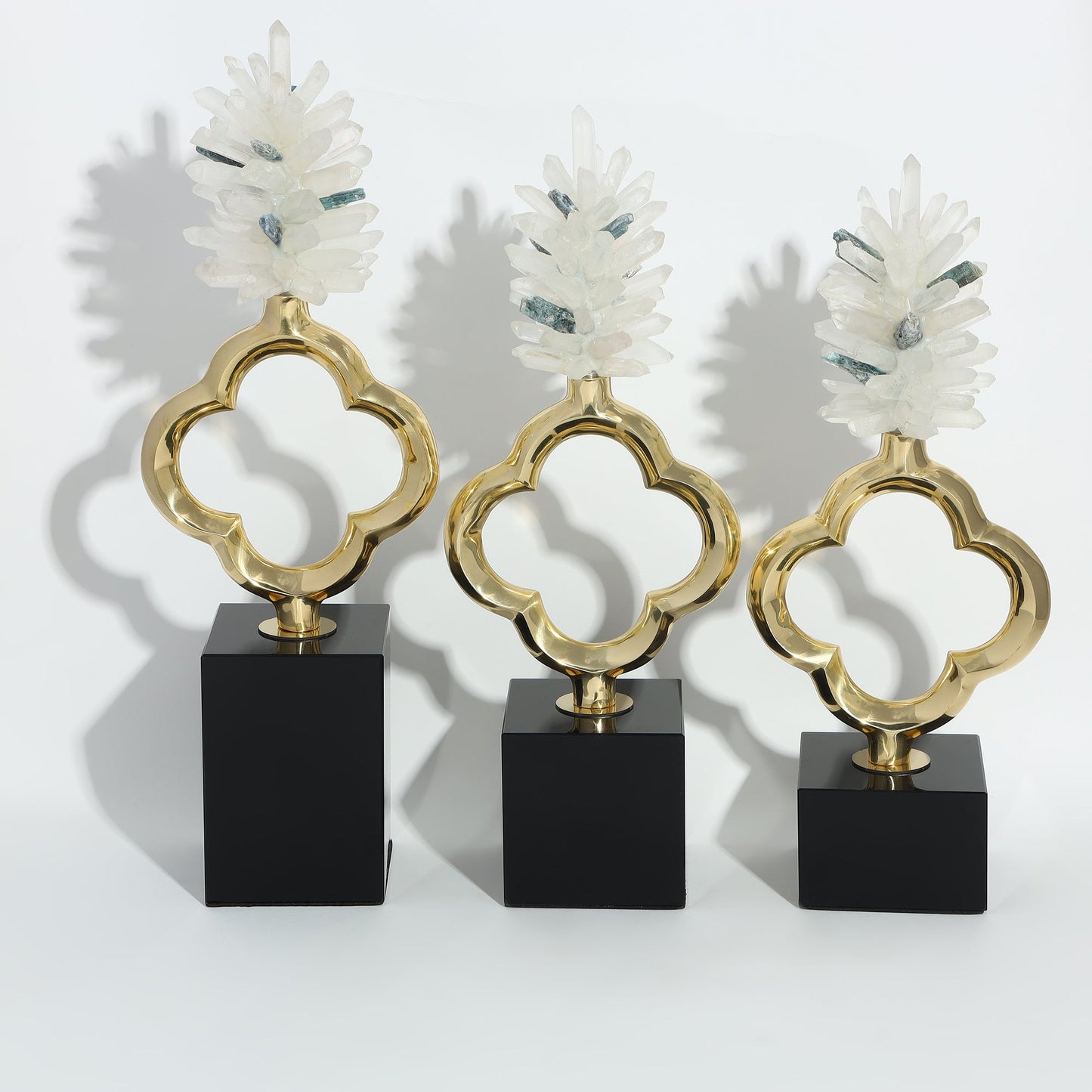 Carnation Sculpture Black - Set of 3
