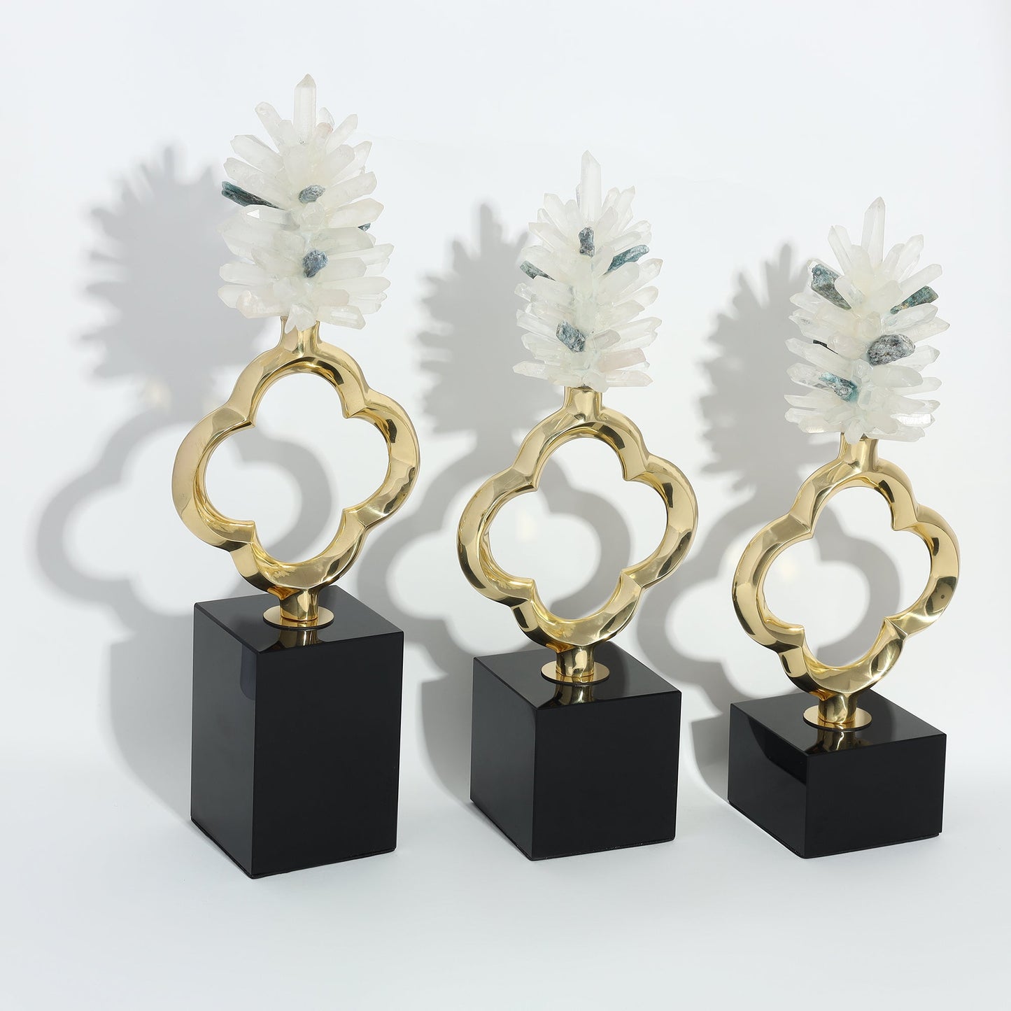 Carnation Sculpture Black - Set of 3