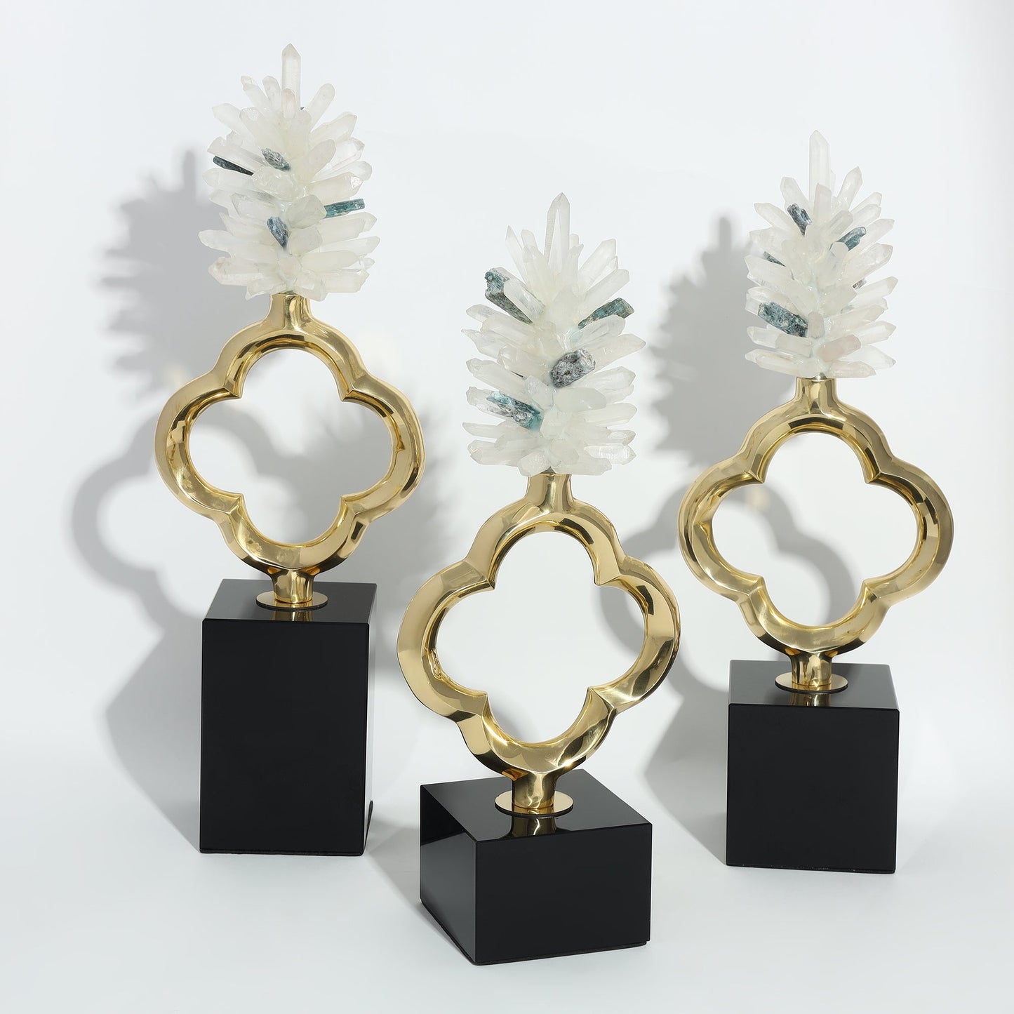 Carnation Sculpture Black - Set of 3