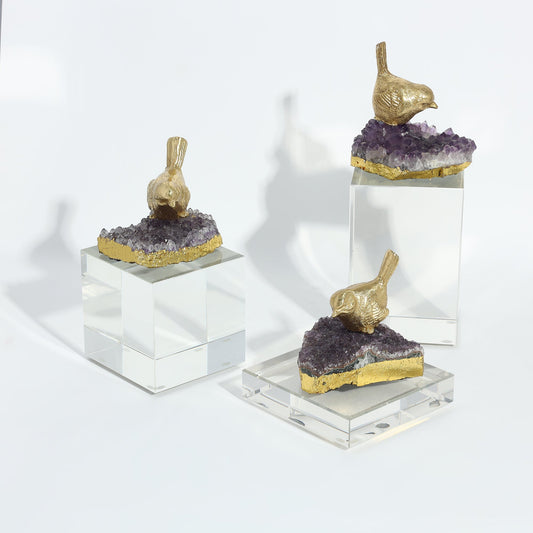 Elysia Amethyst Decor - Set of 3