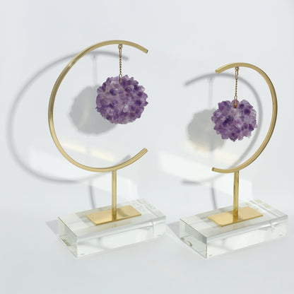 Opal Crystal Decor Amethyst - Set of 2