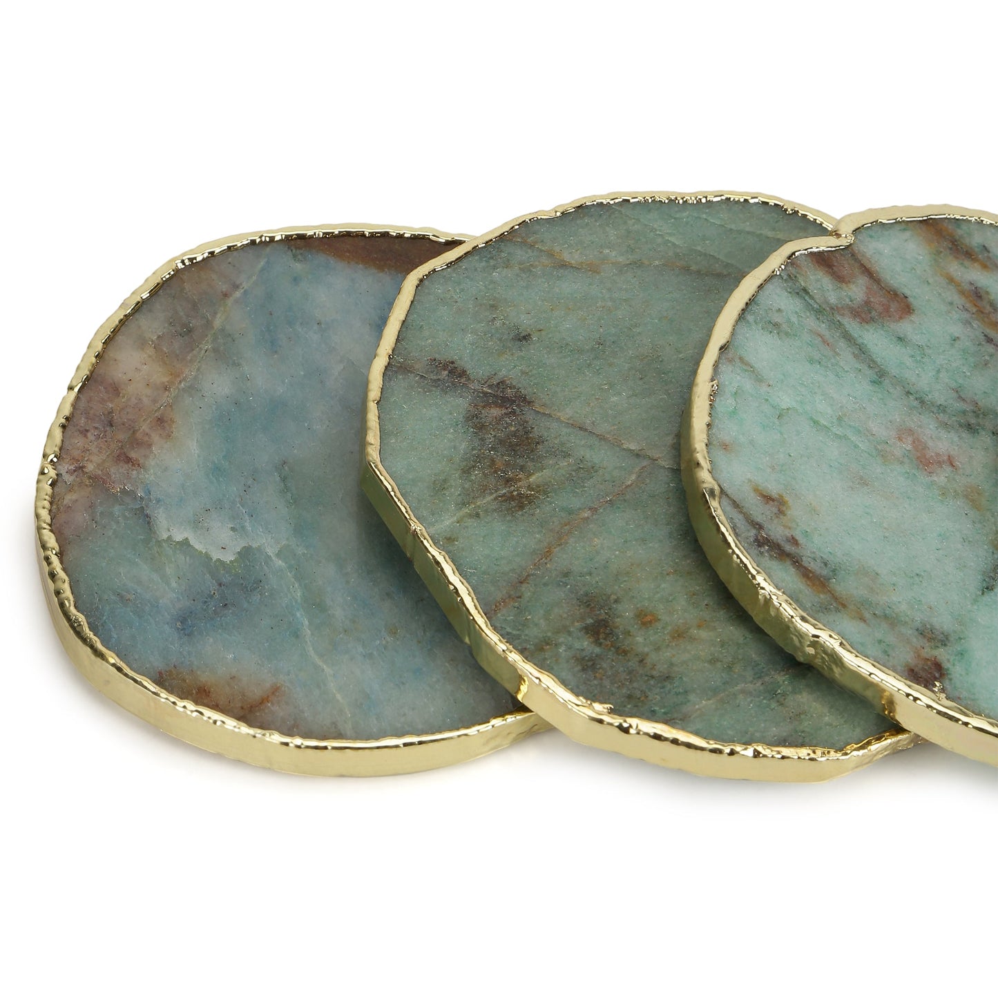 Aventurine Quartz Coasters (Set of 4)