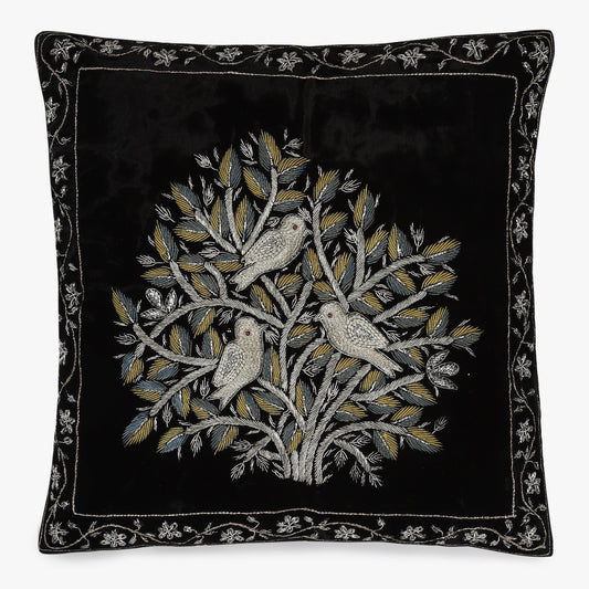 Faiz Embroidered Velvet Cushion Cover