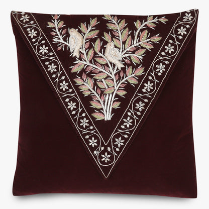 Nazaara Embroidered Velvet Cushion Cover