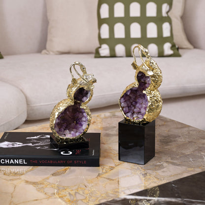 Aurora Amethyst Sculpture - Set of 2