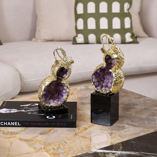 Aurora Amethyst Sculpture - Set of 2