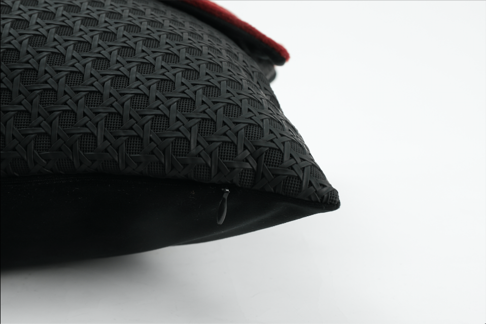 Crimson Rectangle Cushion Cover