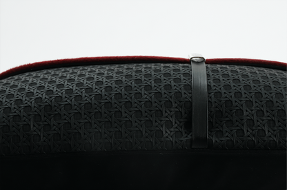 Crimson Rectangle Cushion Cover