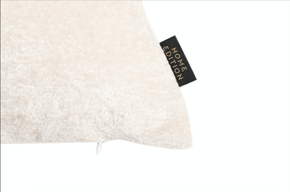 Ivory Fur Rectangle Cushion Cover