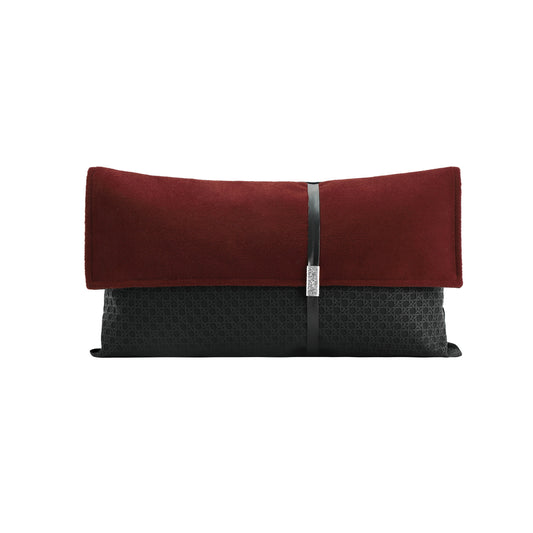 Crimson Rectangle Cushion Cover