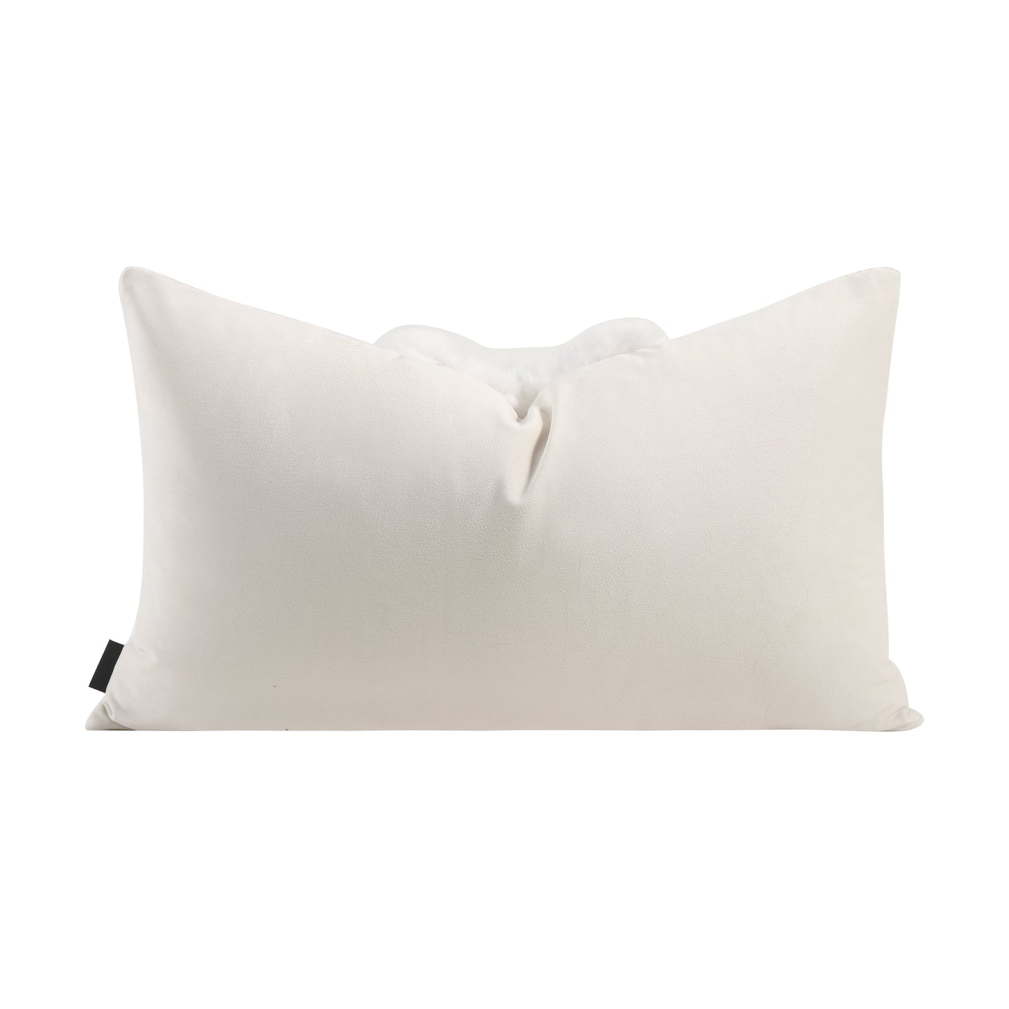 Ivory Fur Rectangle Cushion Cover